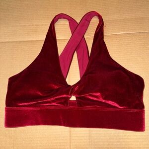 Fabletics Red Velvet Bra